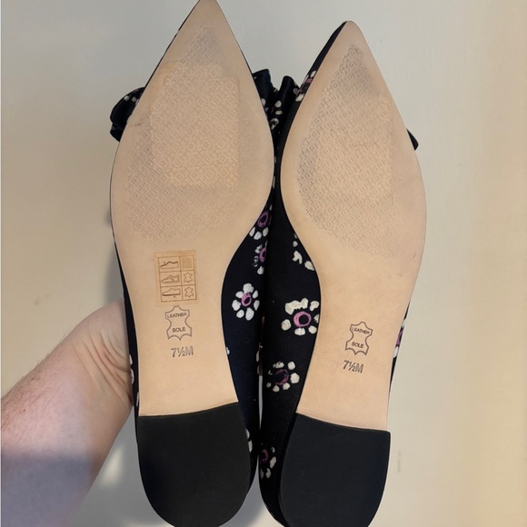 Tory Burch Black Floral Flats - Picture 5 of 7